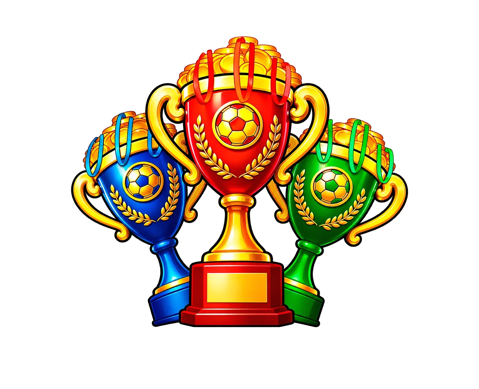 3 Fortune Cups tablet action banner character