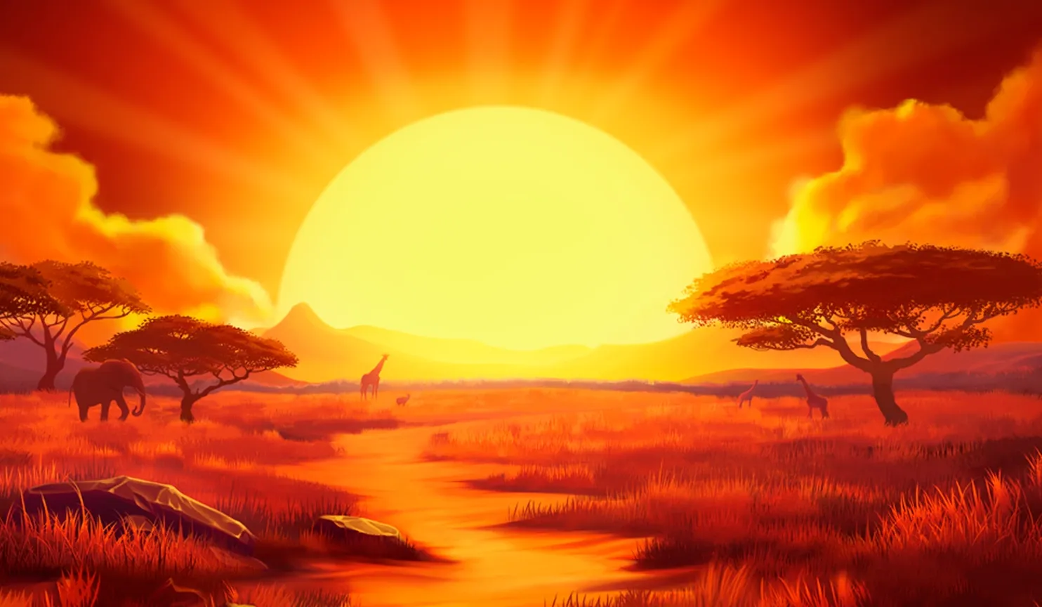 Gold of Baboon mobile action banner background