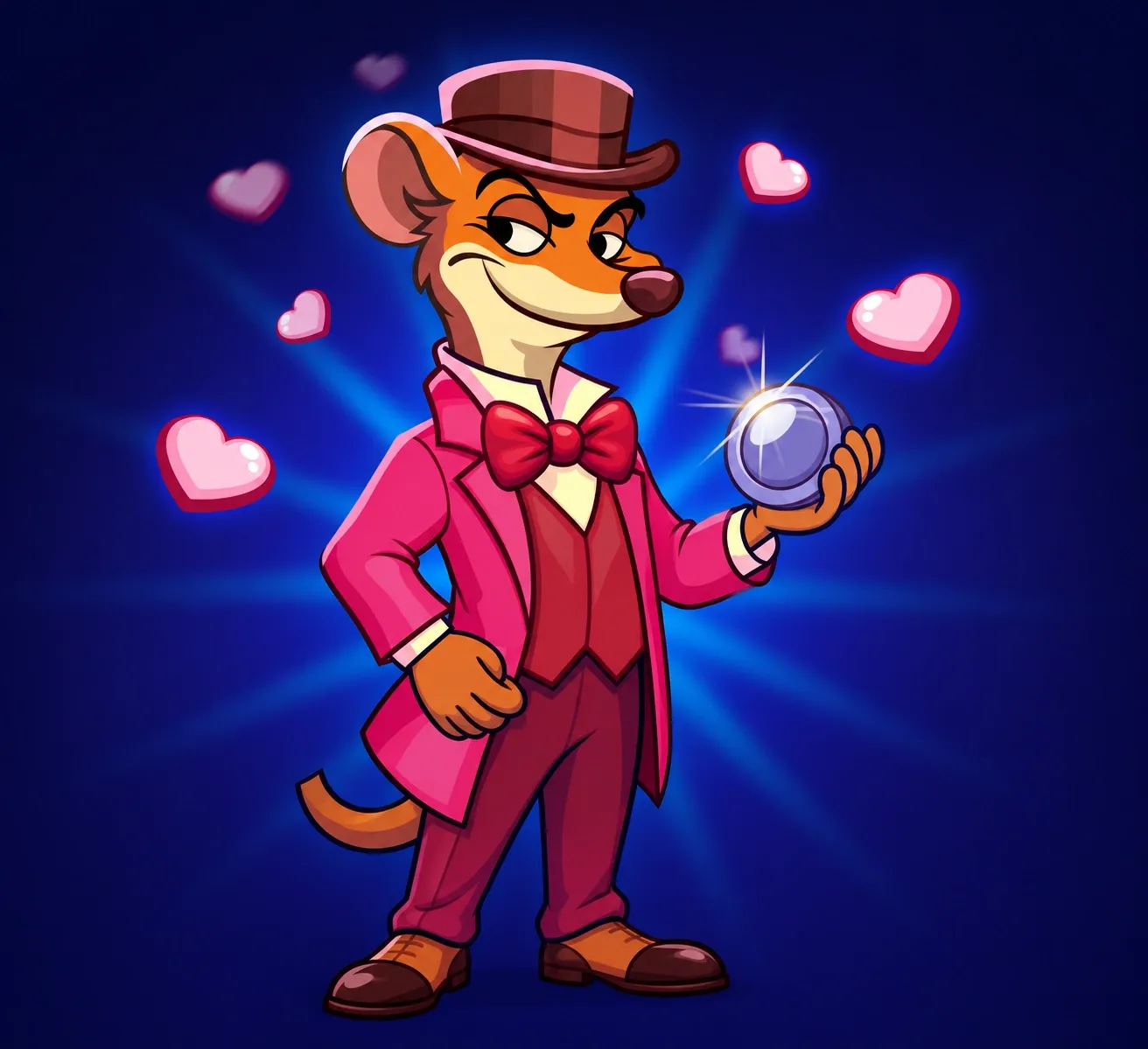 Lucky Ferret Valentine game card image