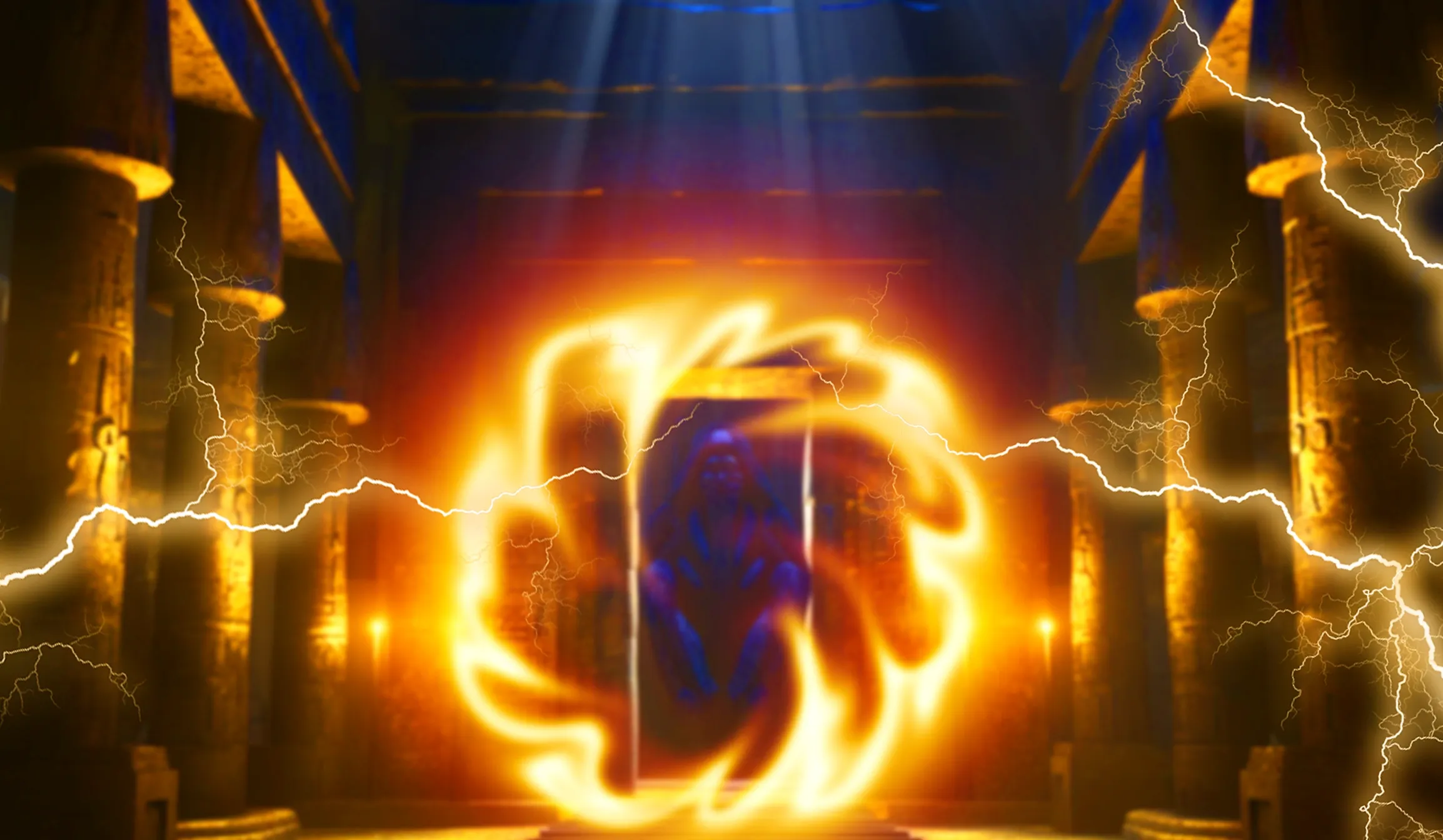 Anubis’ Obelisk tablet action banner background