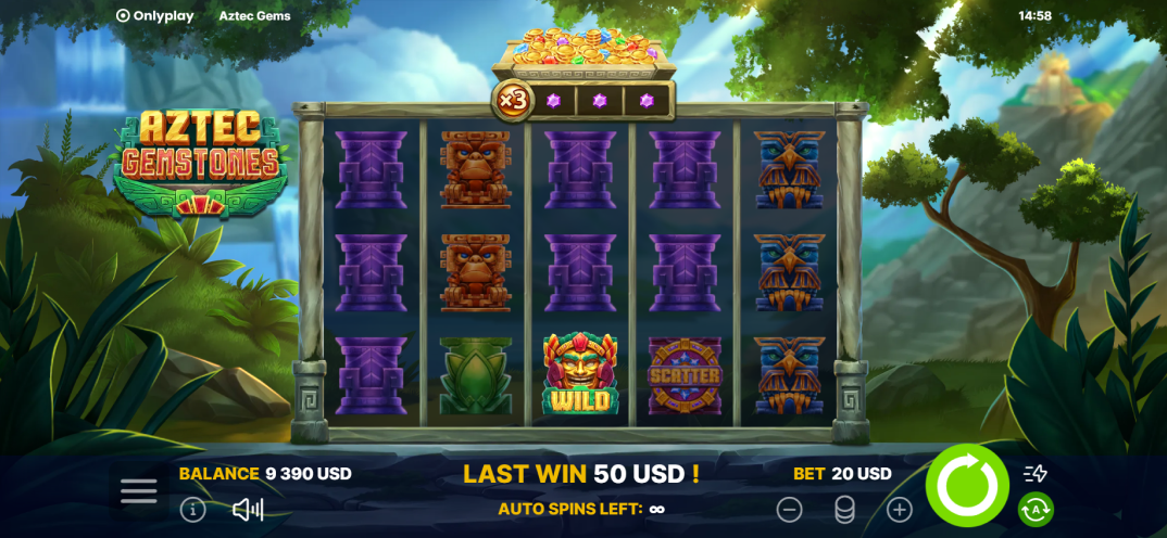Aztec Gemstones gameplay screenshot 1