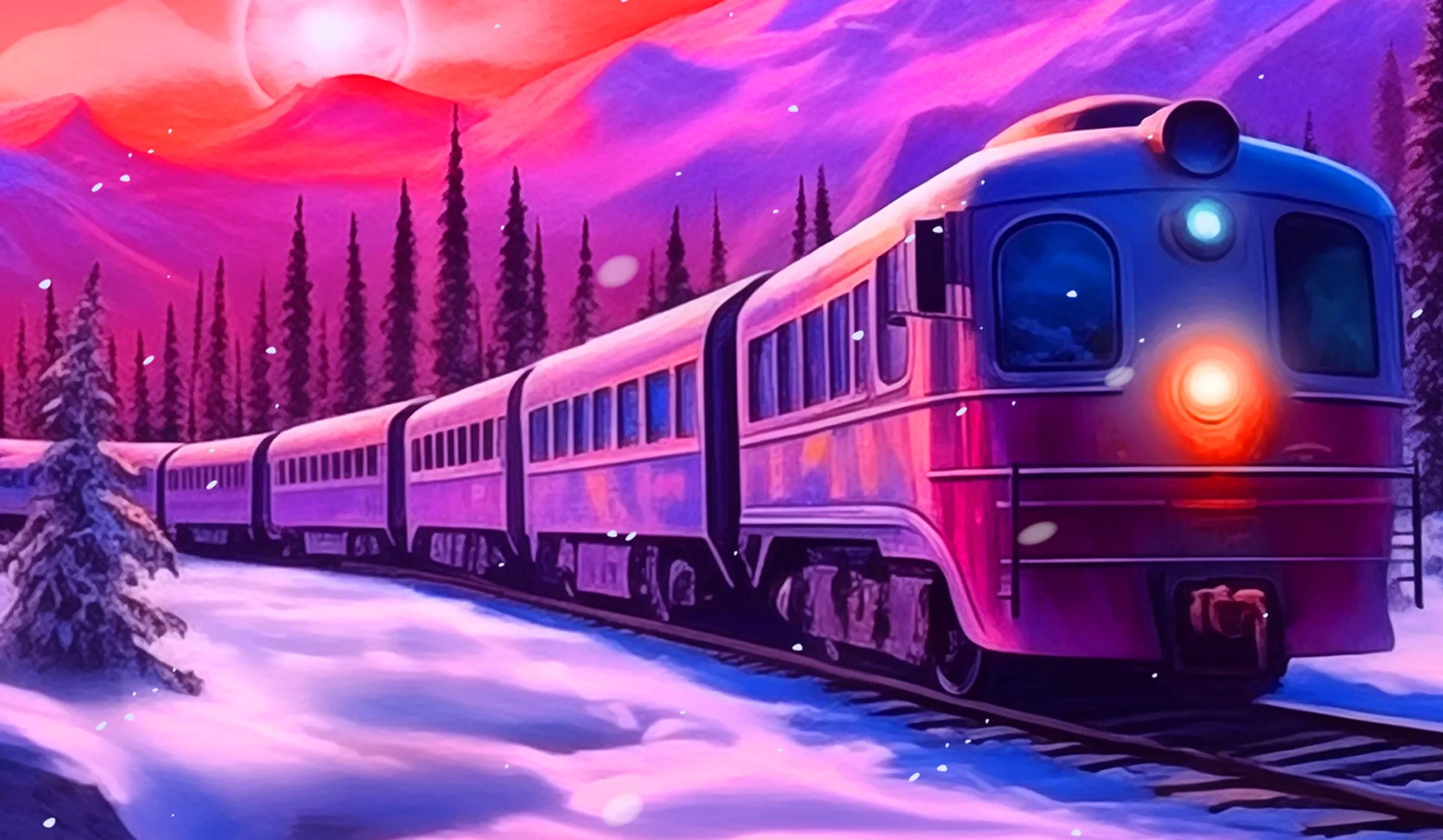 Laplandia Train tablet action banner background