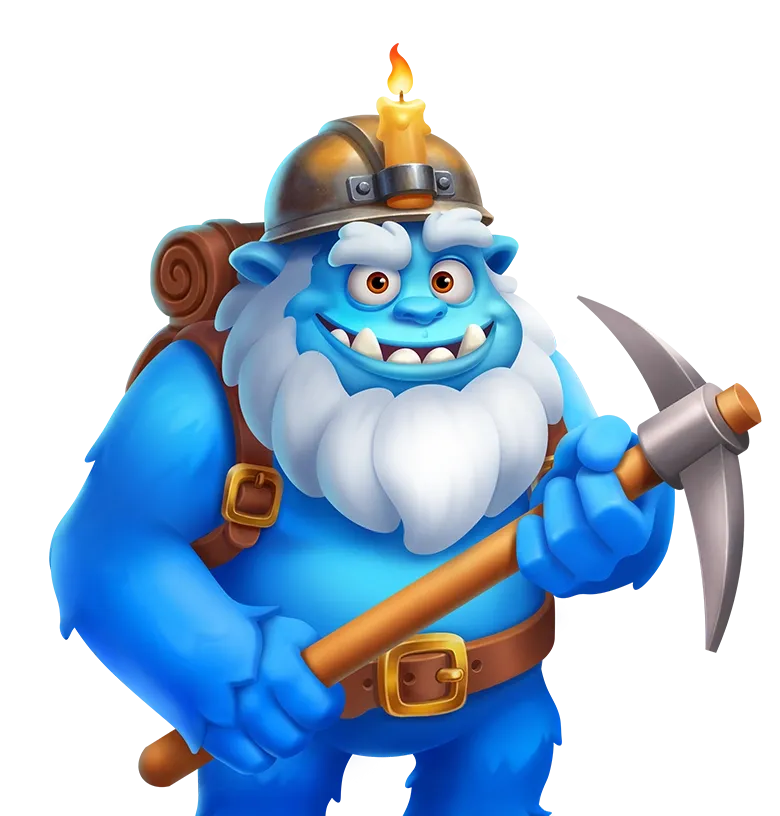 Bigfoot Riches mobile action banner character