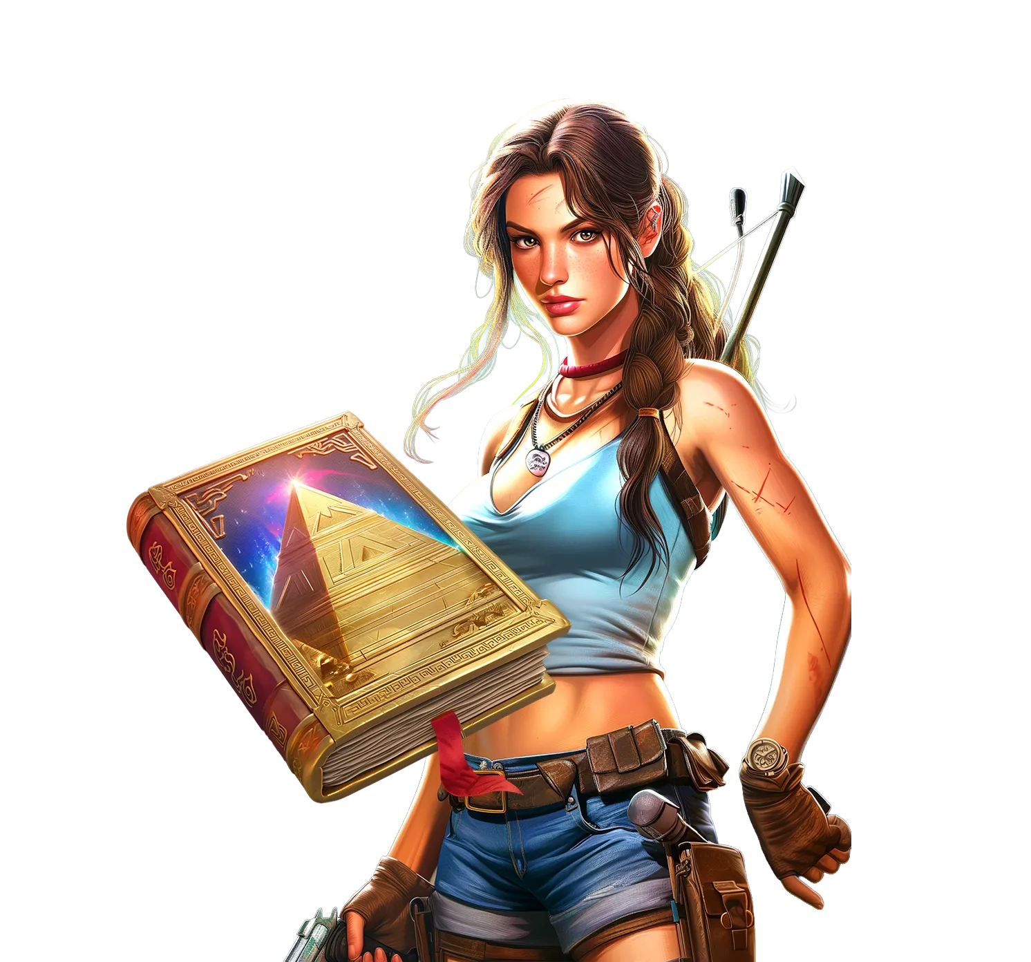 Book of Mystery Pyramids desktop action banner character