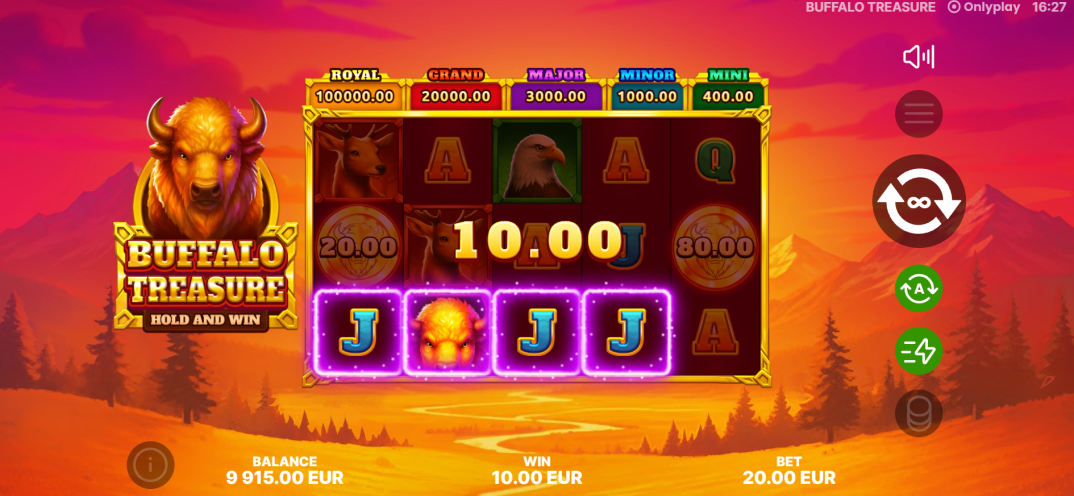Buffalo Treasure: Hold&Win gameplay screenshot 1