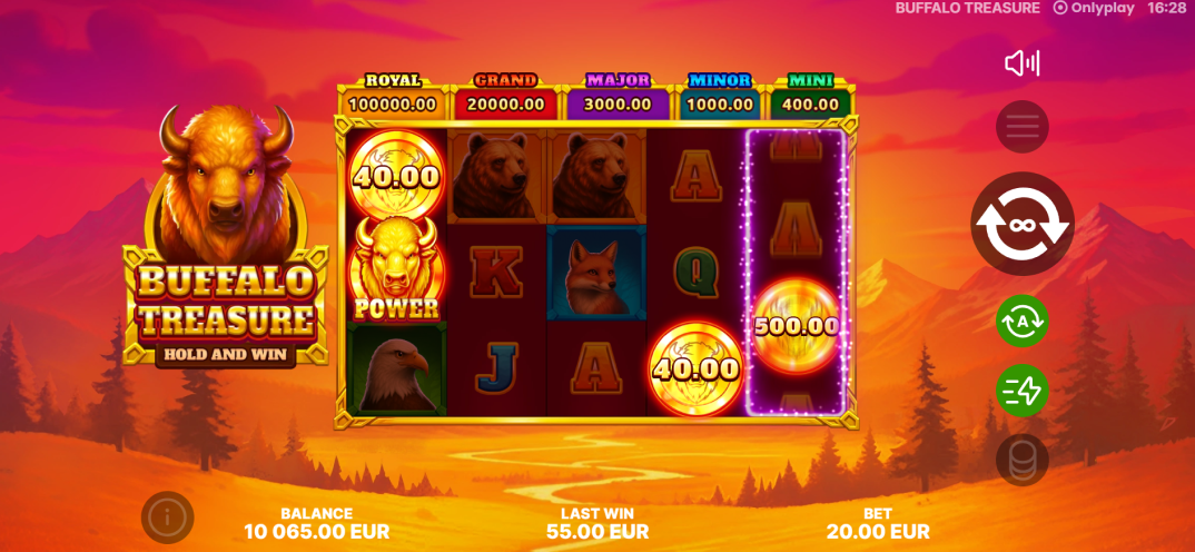 Buffalo Treasure: Hold&Win gameplay screenshot 3