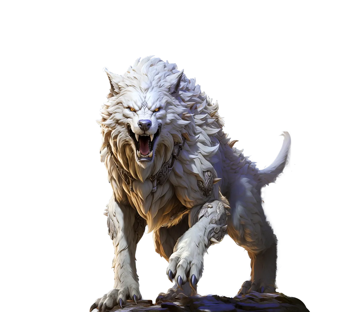 Caucasian wolf hero character