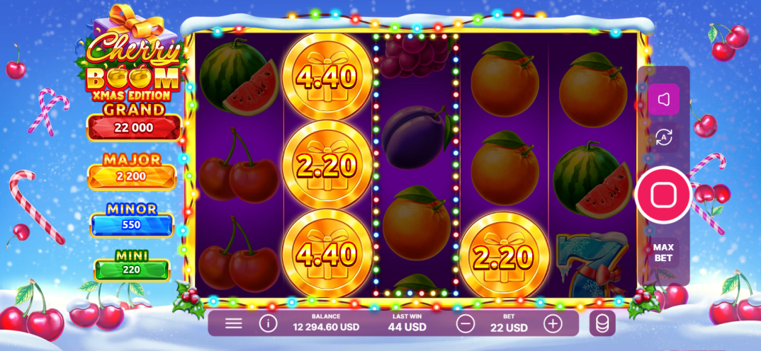 Cherry Boom Christmas gameplay screenshot 4