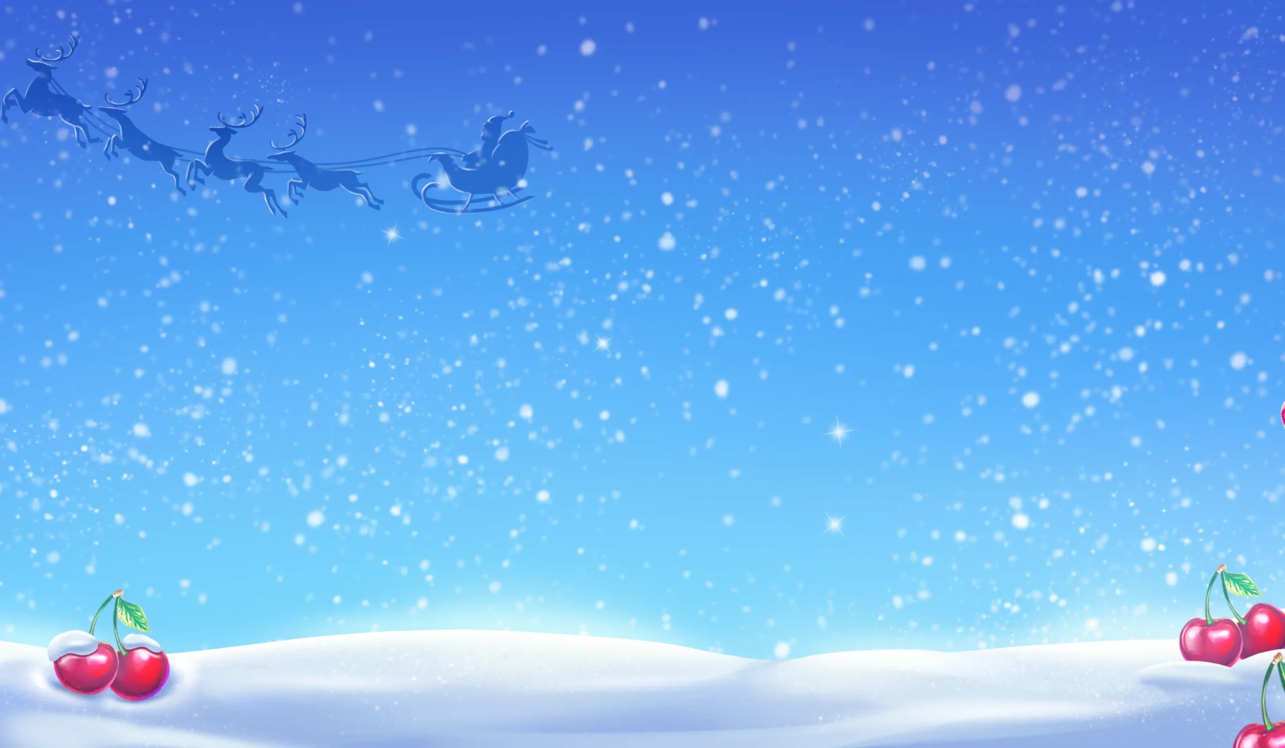 Cherry Boom Christmas desktop action banner background
