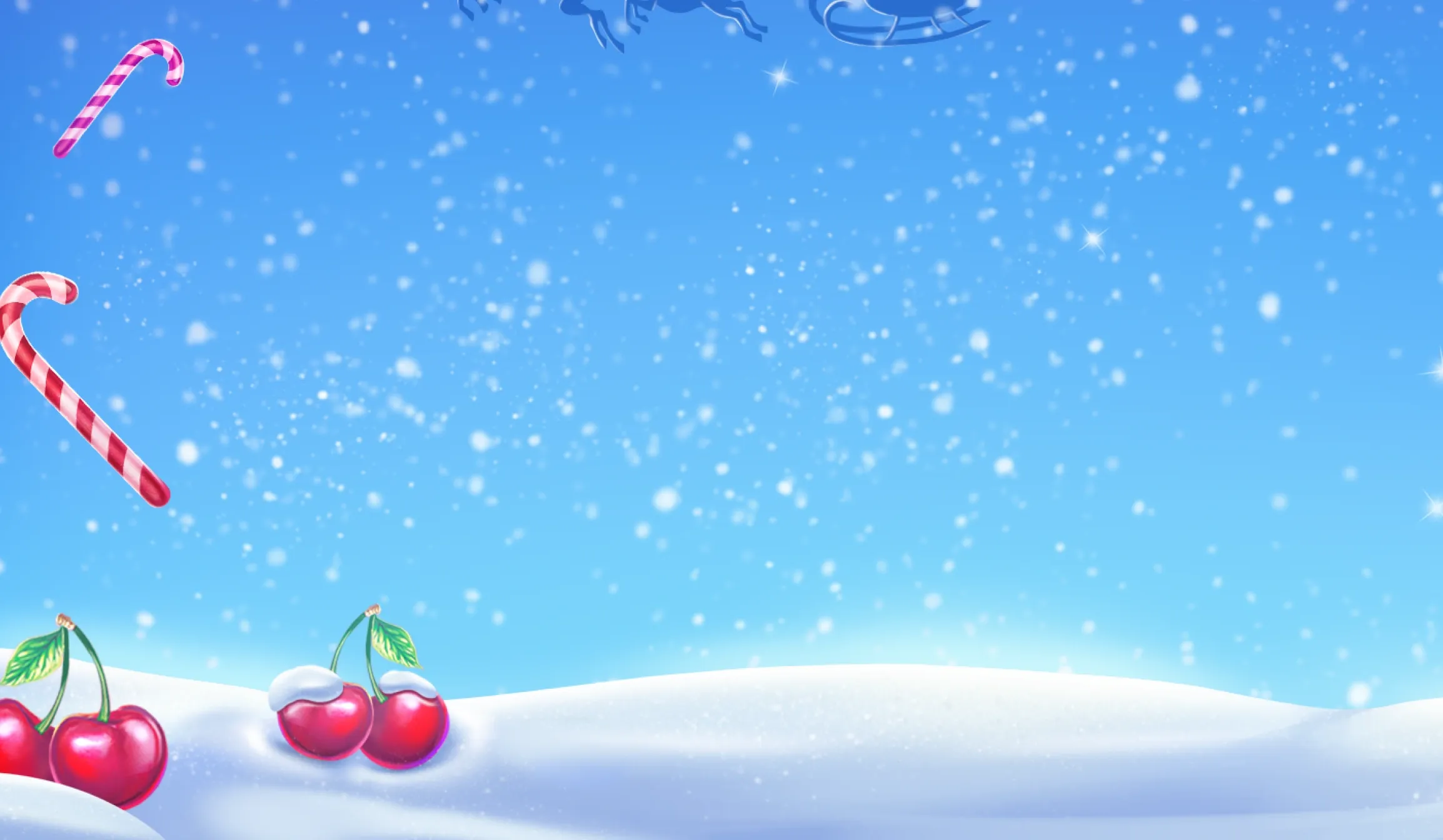 Cherry Boom Christmas tablet action banner background