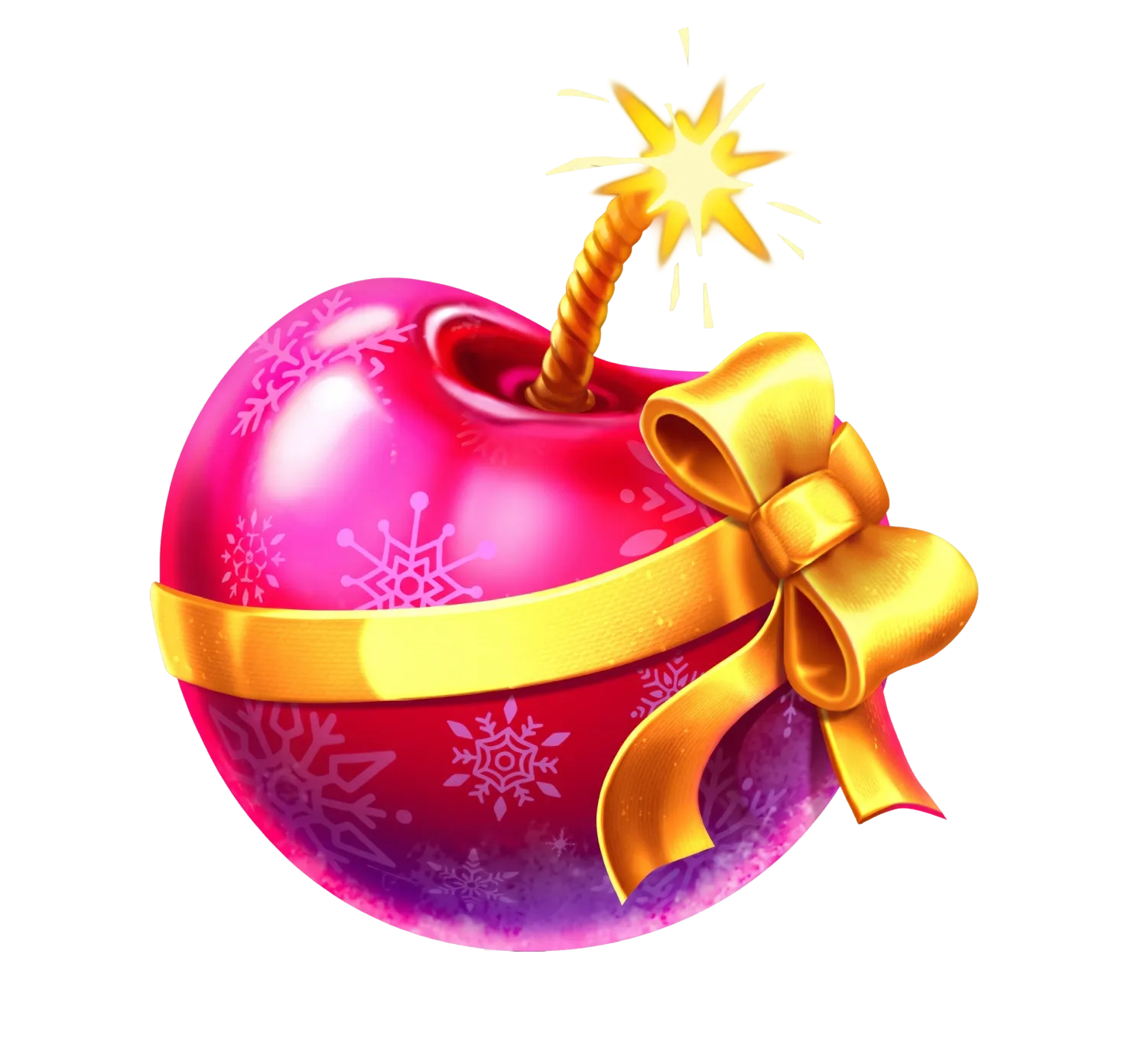 Cherry Boom Christmas desktop action banner character