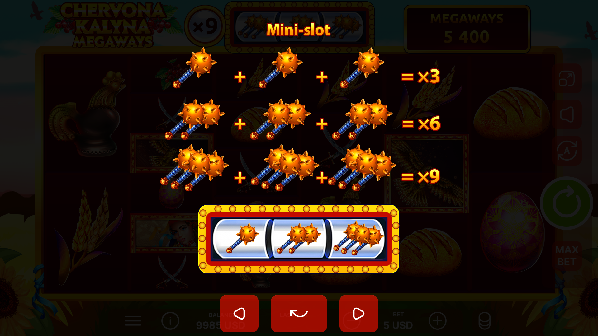 Chervona Kalyna Megaways gameplay screenshot 3