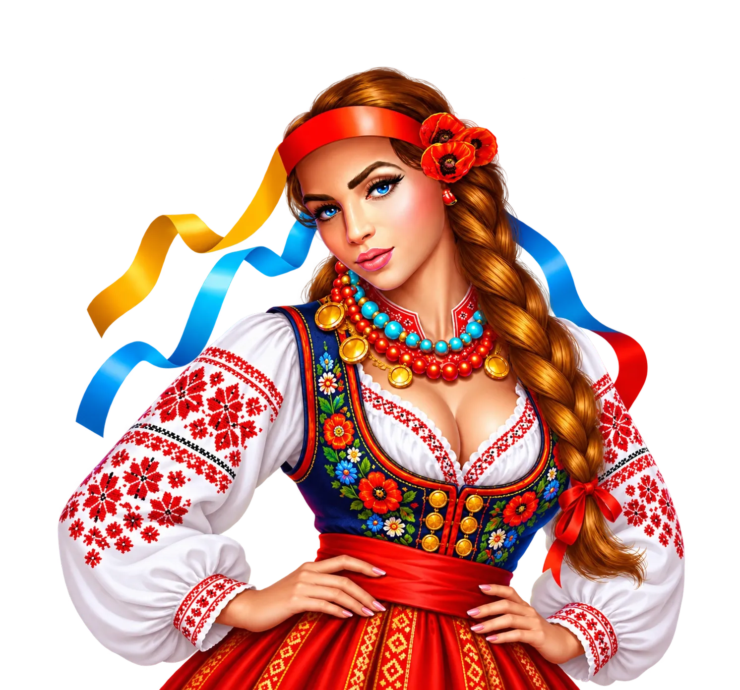 Chervona Kalyna Megaways desktop action banner character