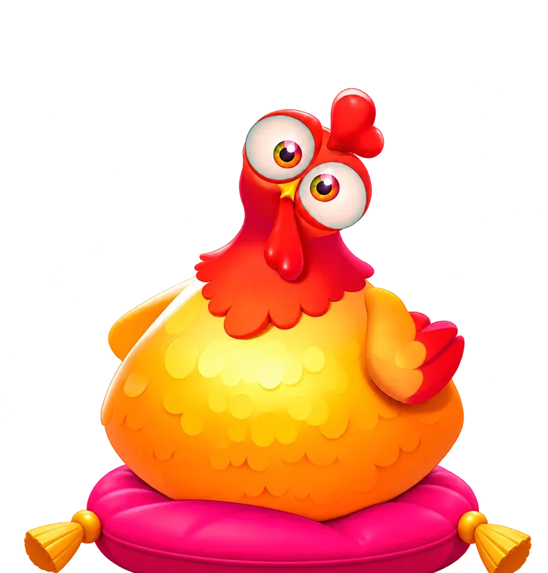 Chicken Plinko mobile action banner character