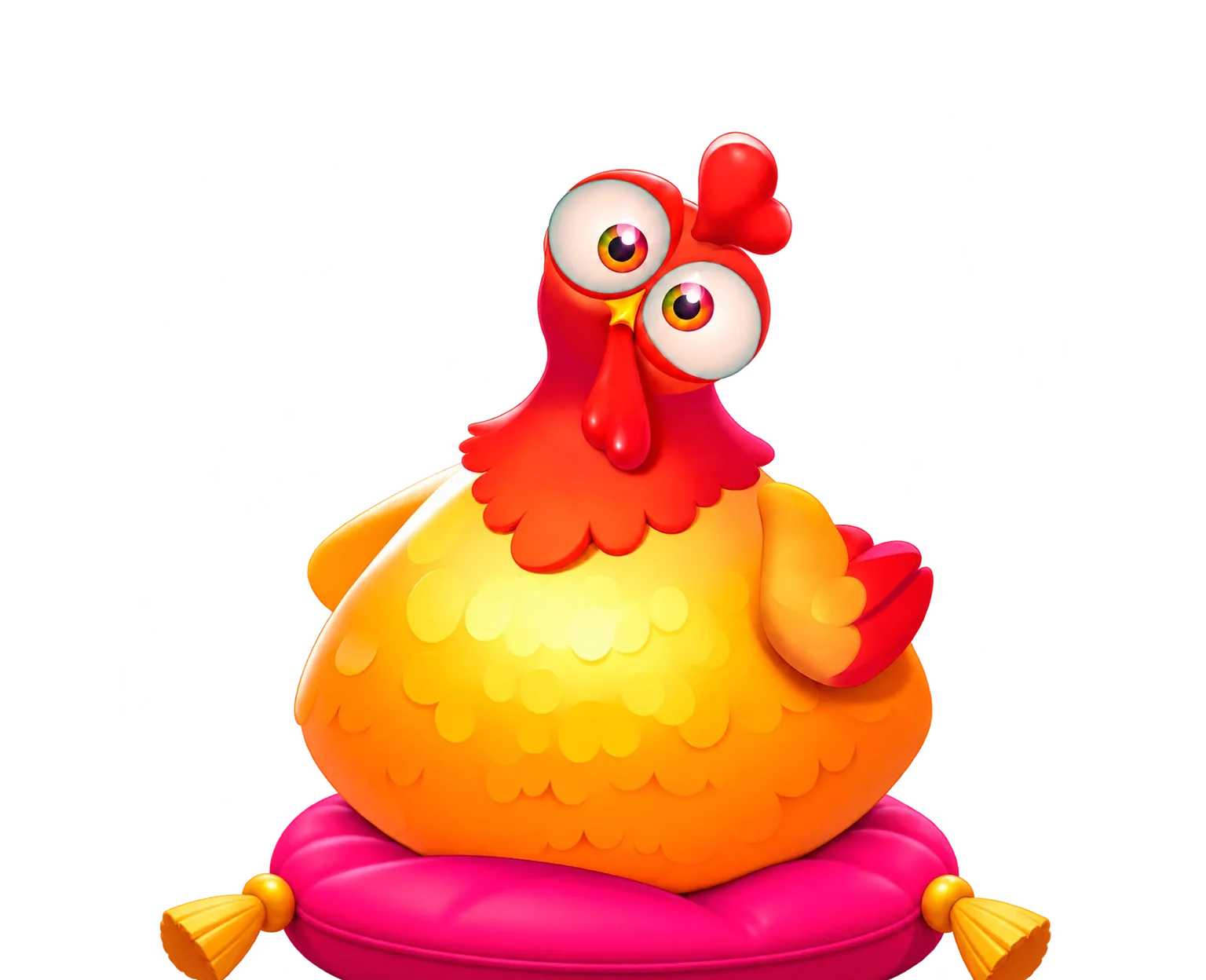 Chicken Plinko tablet action banner character