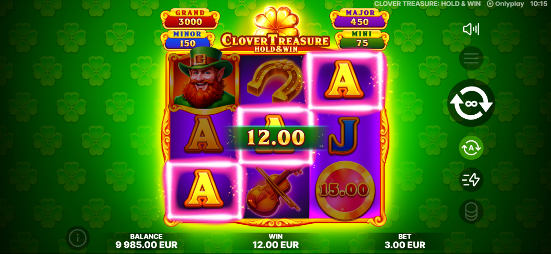 Clover Treasure: Hold&Win gameplay screenshot 4