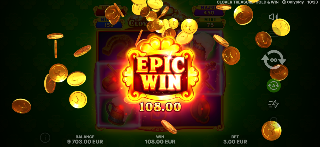 Clover Treasure: Hold&Win gameplay screenshot 7