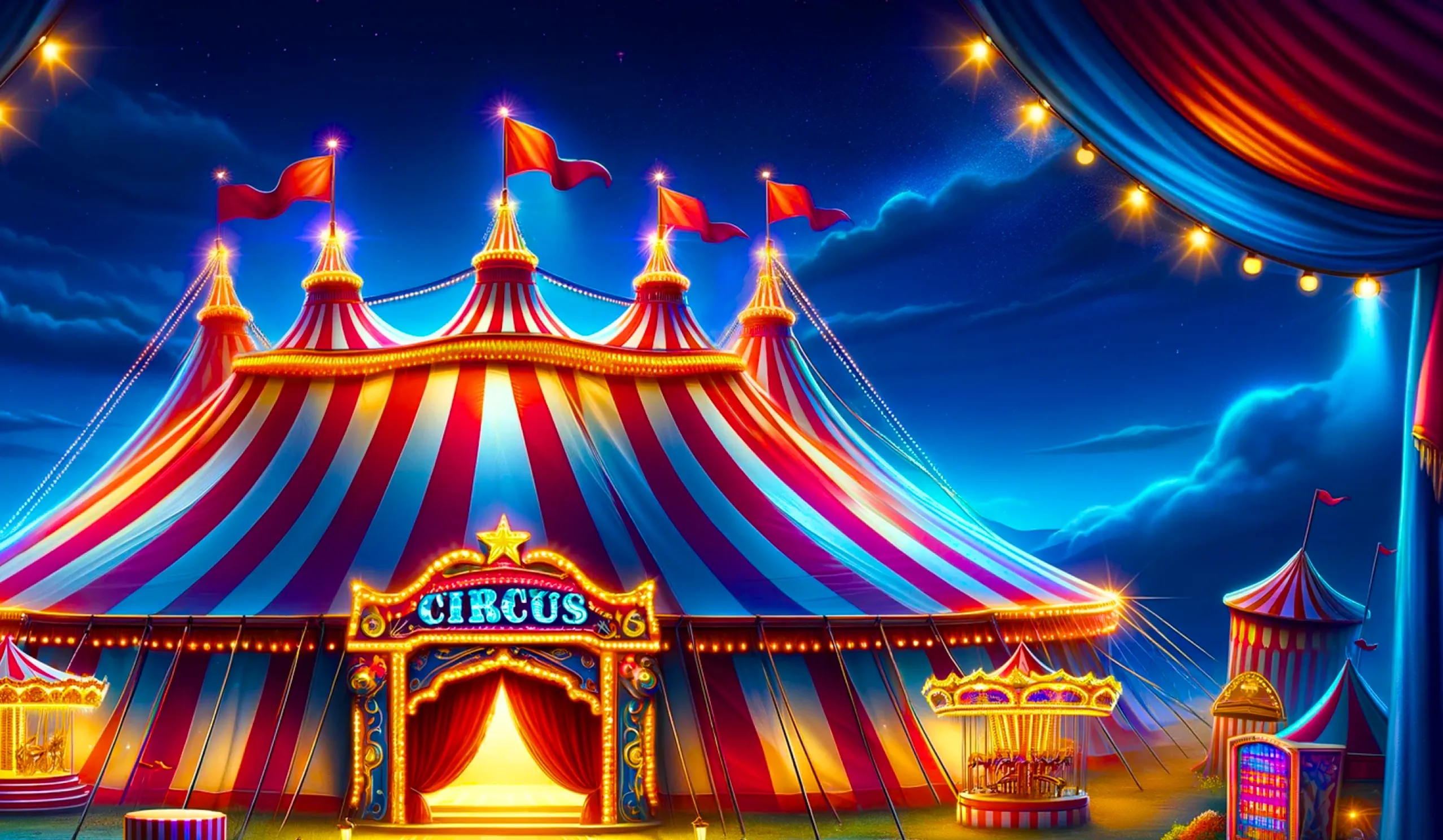 Clown Coins desktop action banner background