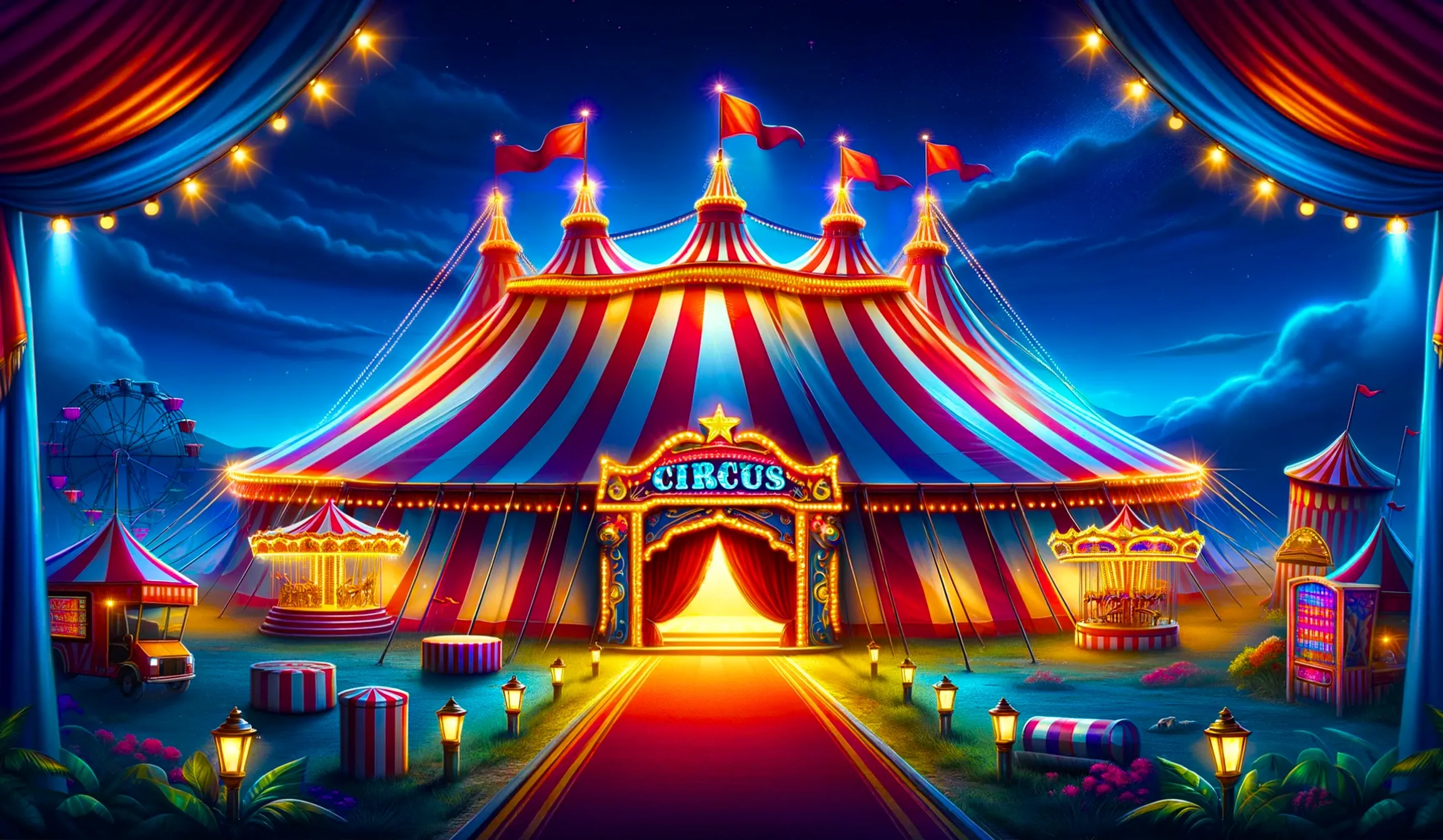 Clown Coins tablet action banner background
