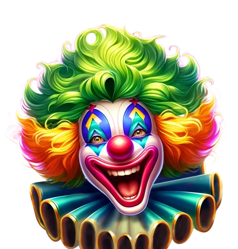 Clown Coins mobile action banner character
