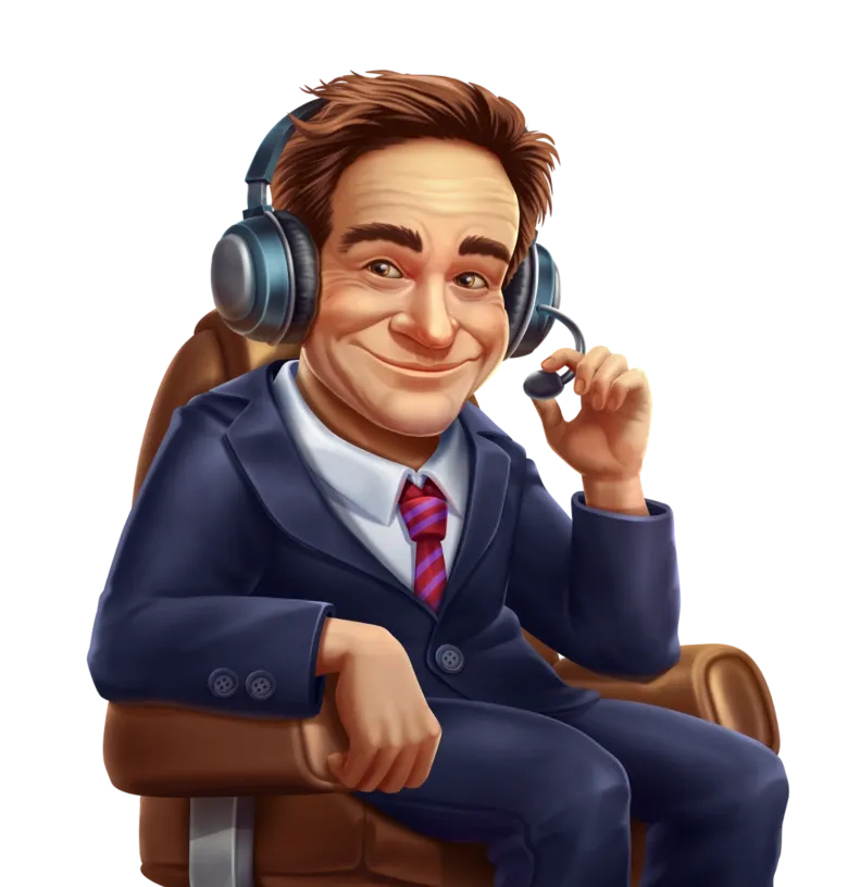 Crazy Streamer mobile action banner character