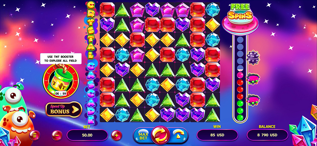 Crystal Cascade gameplay screenshot 2