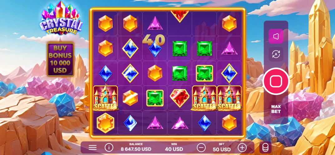 Crystal Treasure gameplay screenshot 1
