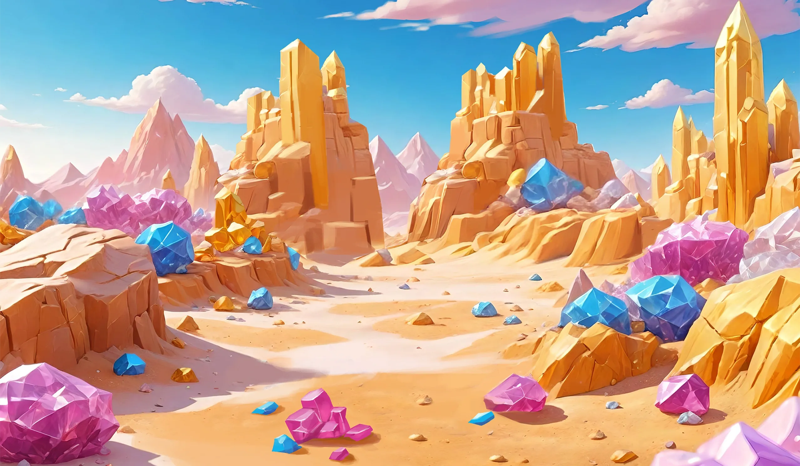 Crystal Treasure desktop action banner background