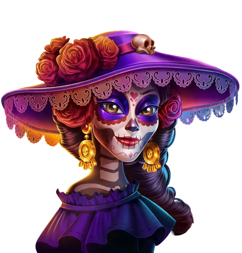 Day of Muerte mobile action banner character