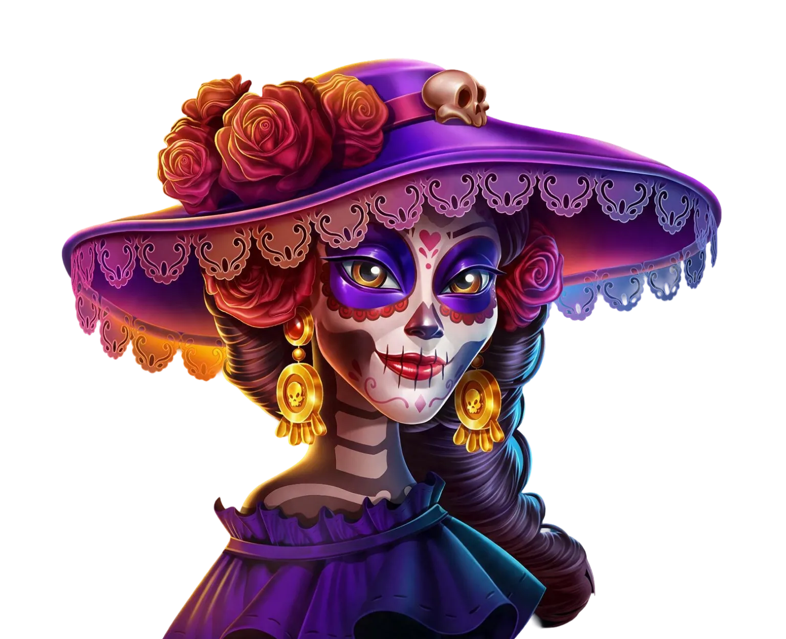 Day of Muerte tablet action banner character