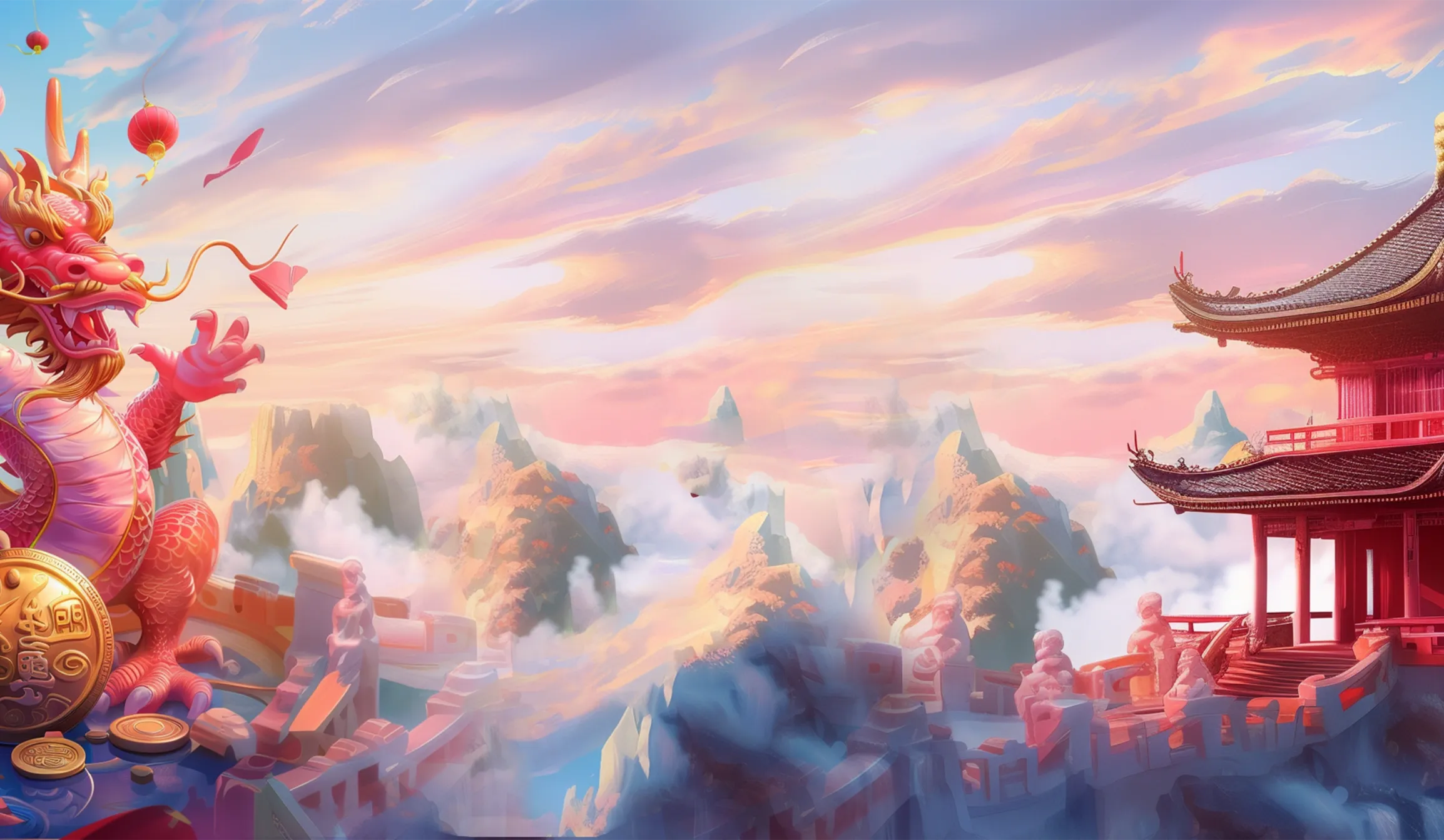 Dragon Gates tablet action banner background