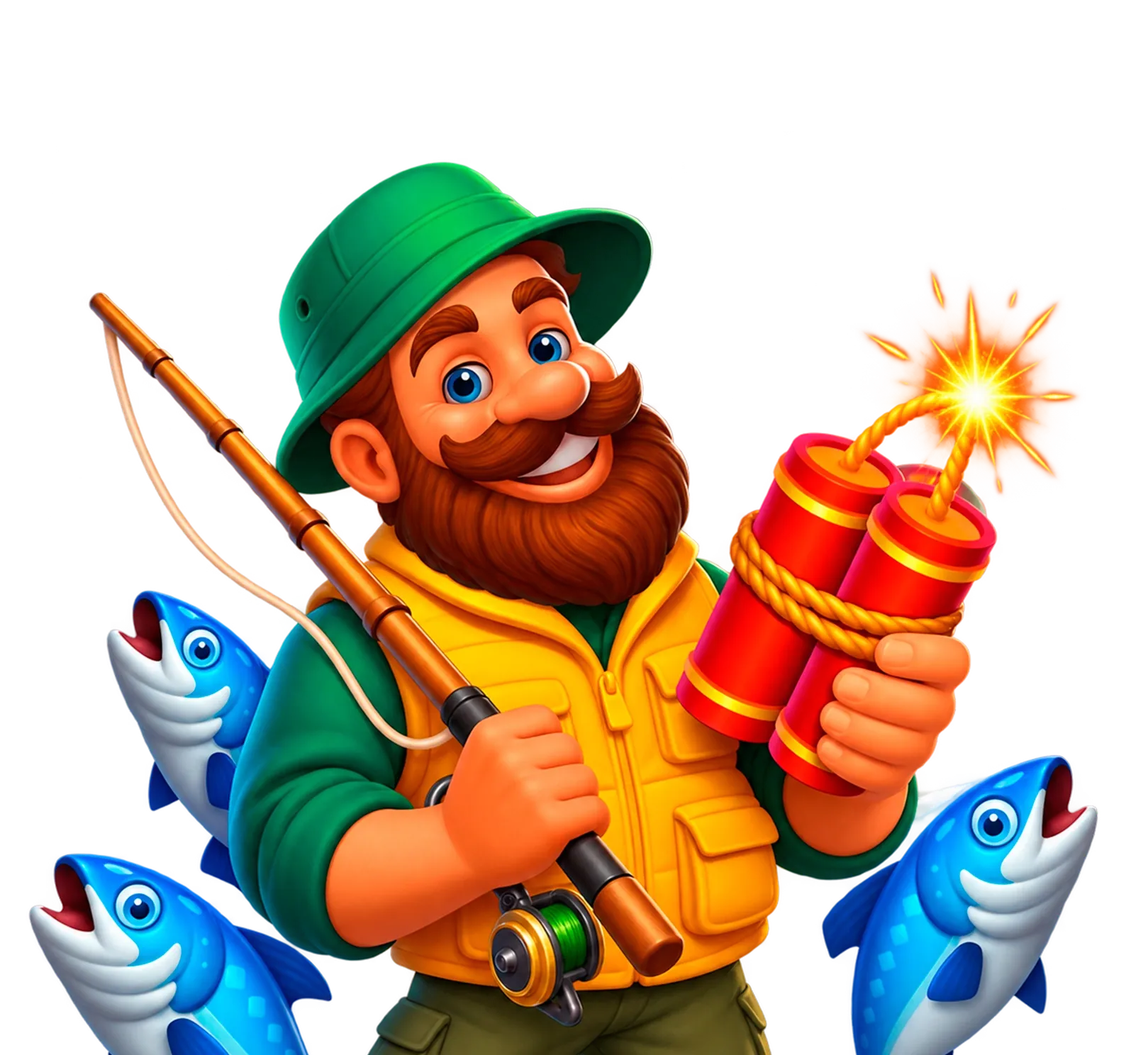 Fishing Splash desktop action banner character
