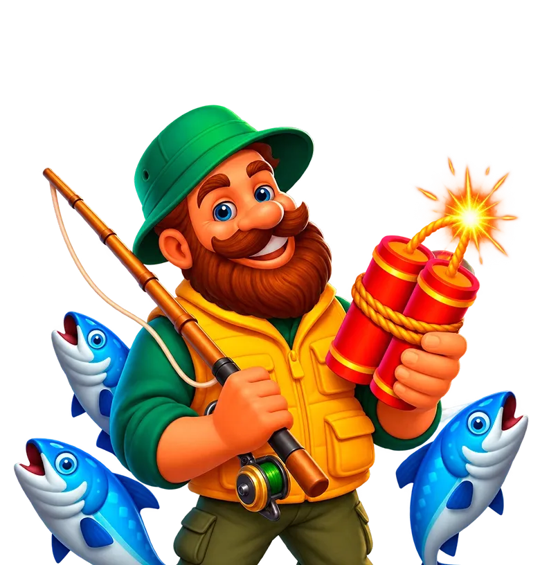 Fishing Splash mobile action banner character