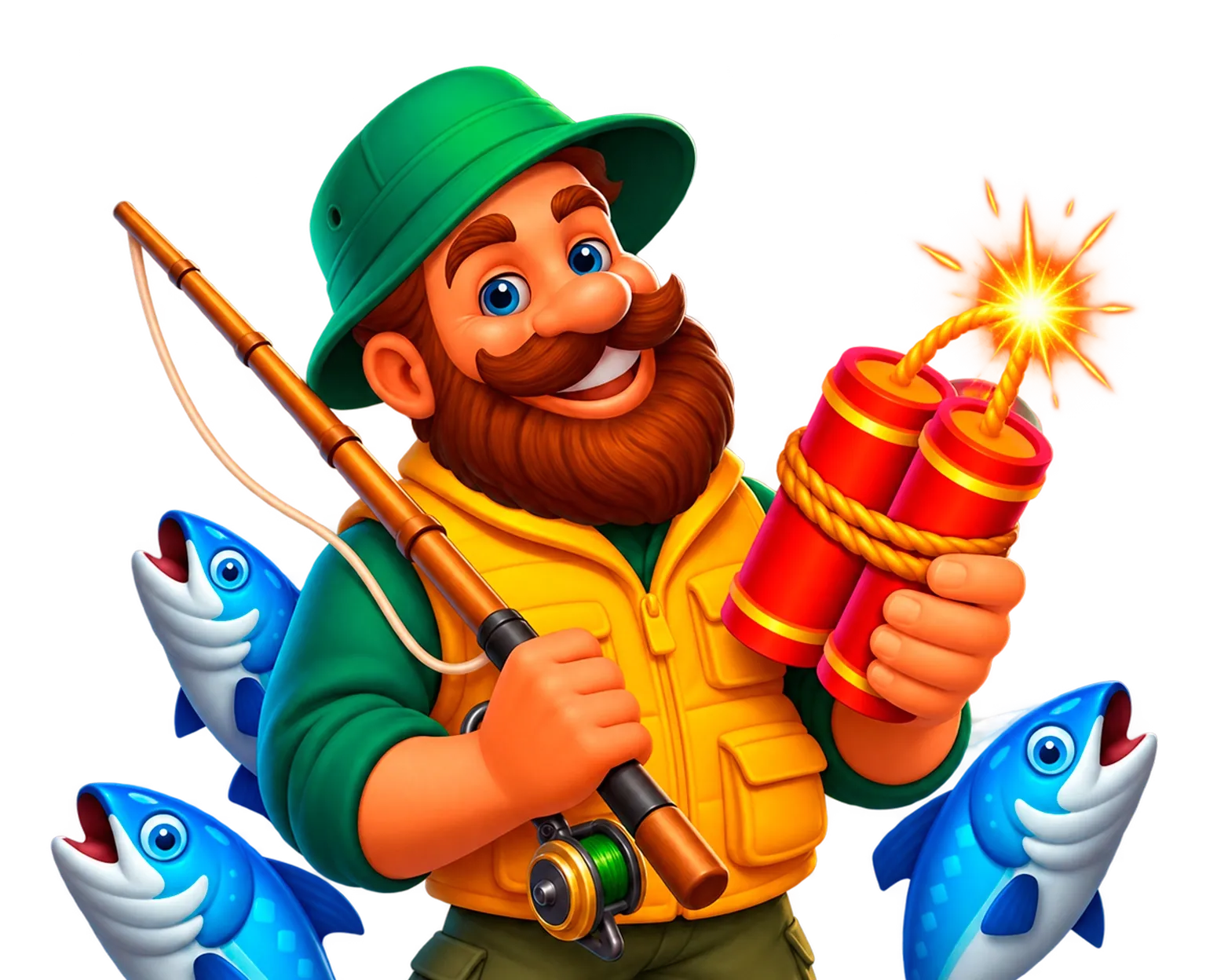 Fishing Splash tablet action banner character