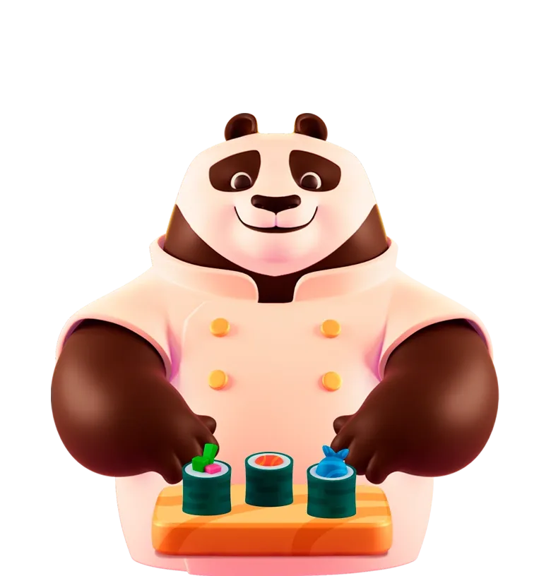 Fortune Chef Panda mobile action banner character