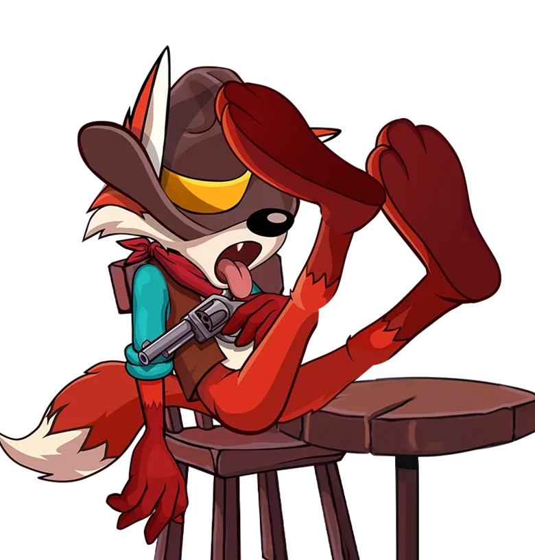 Fox Gold Rush mobile action banner character