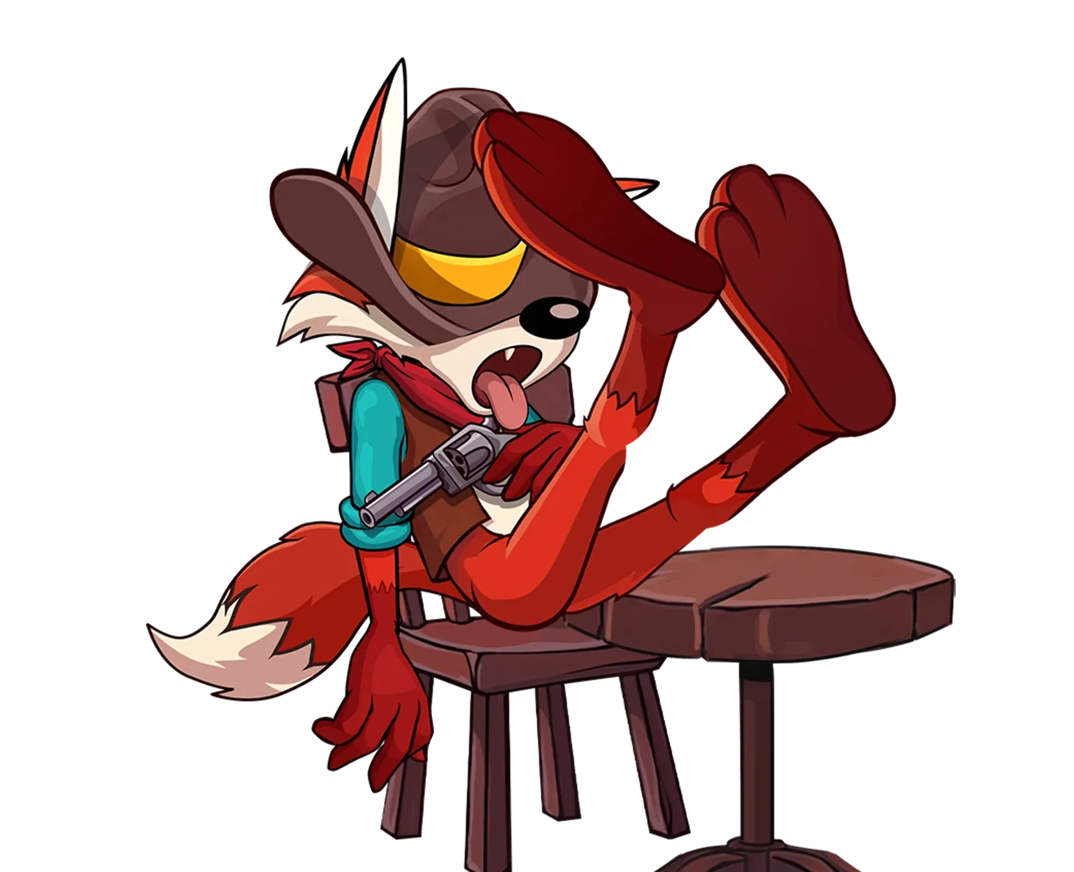 Fox Gold Rush tablet action banner character