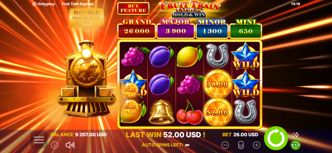 Fruit Train Express: Hold & Win gameplay screenshot 1