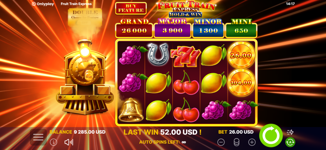 Fruit Train Express: Hold & Win gameplay screenshot 2