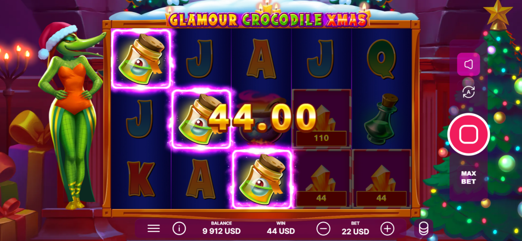 Glamour Crocodile Christmas gameplay screenshot 1