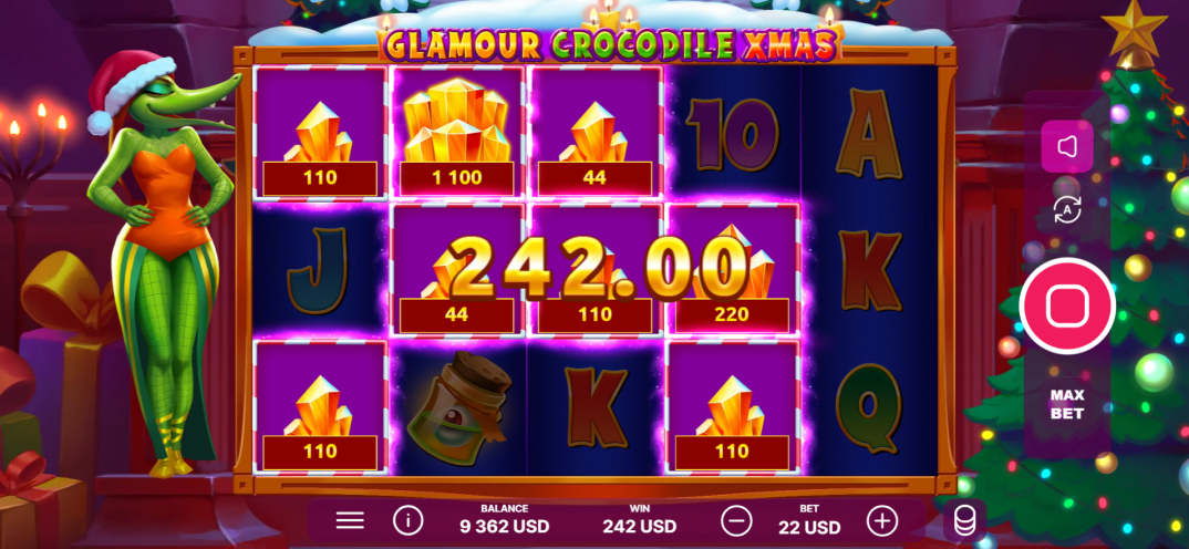 Glamour Crocodile Christmas gameplay screenshot 2