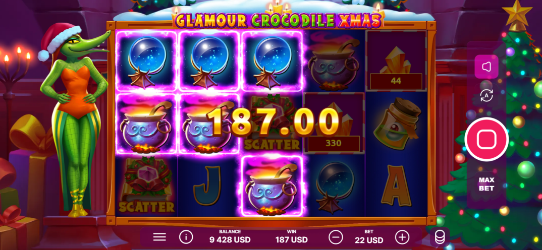 Glamour Crocodile Christmas gameplay screenshot 3