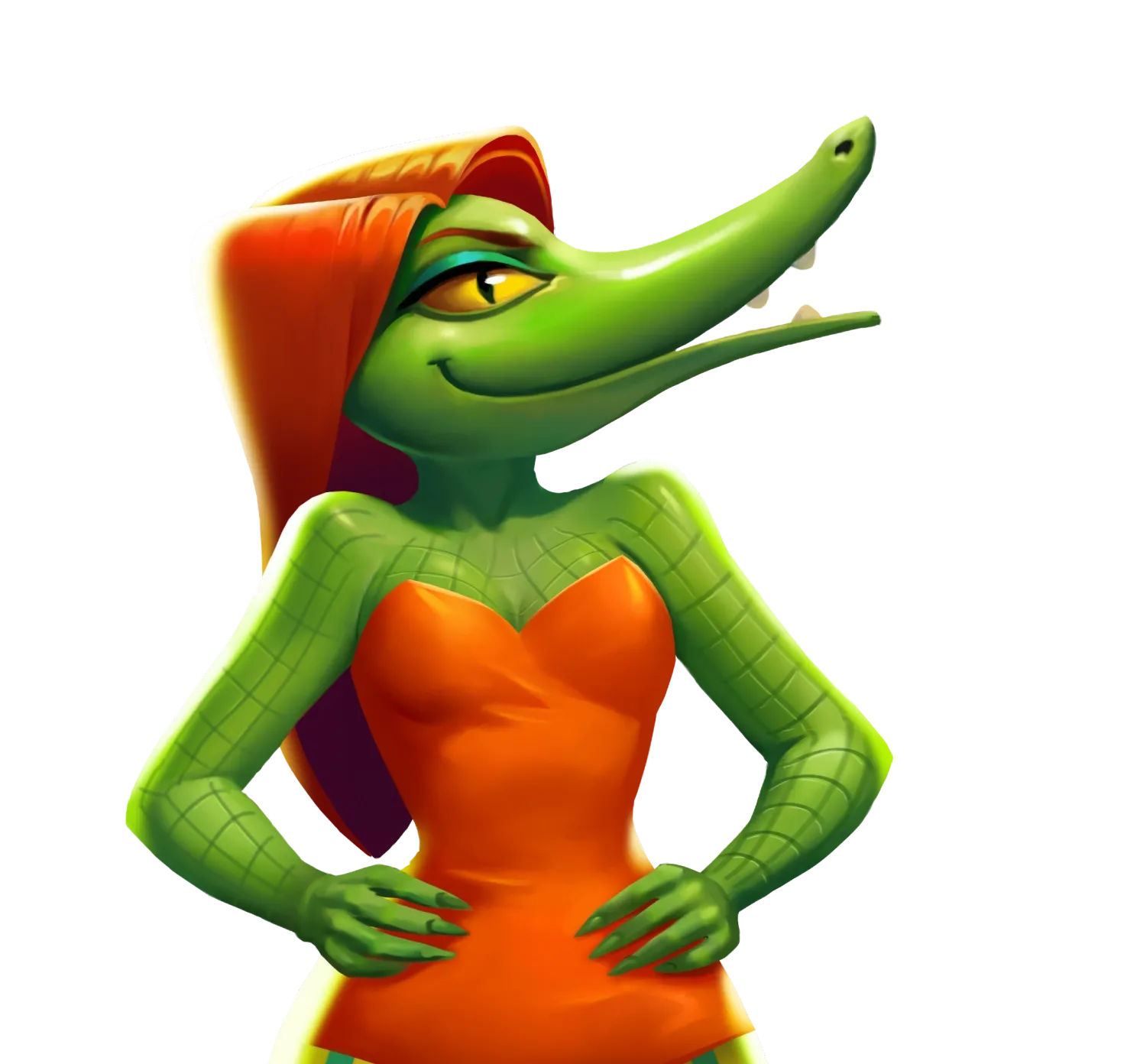Glamour Crocodile desktop action banner character