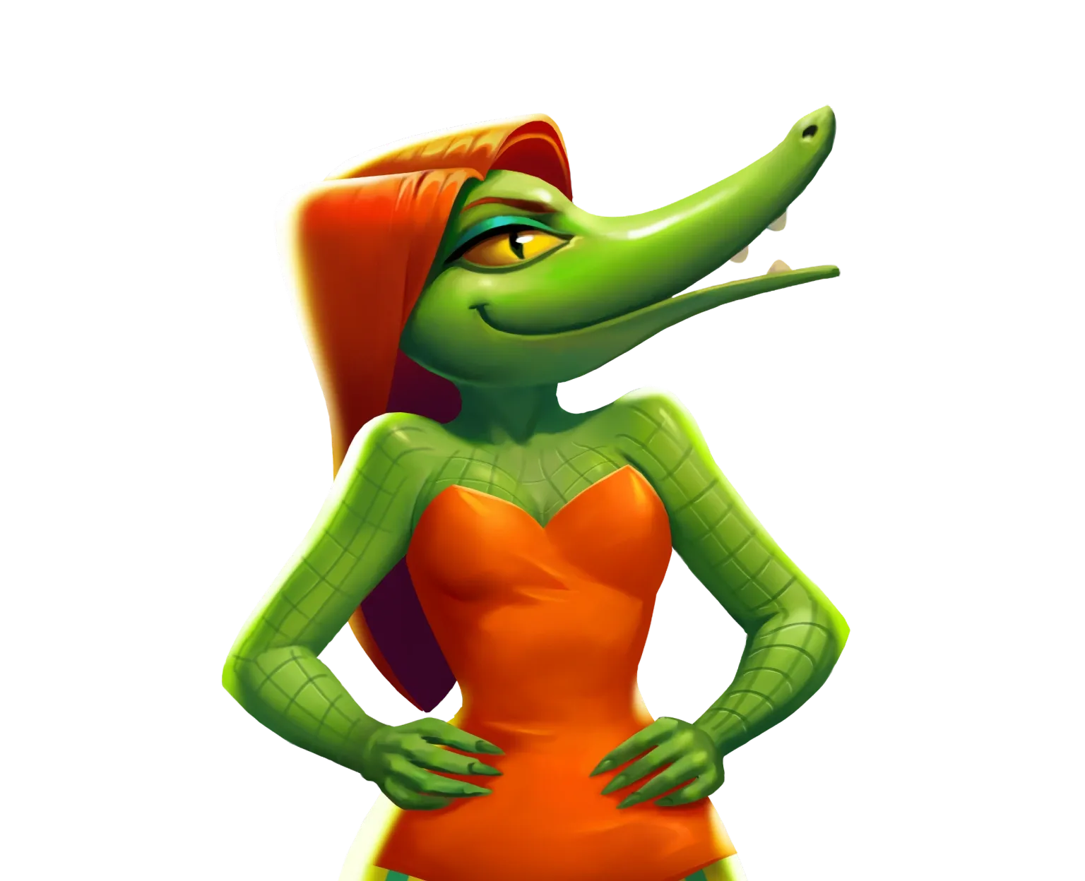 Glamour Crocodile tablet action banner character