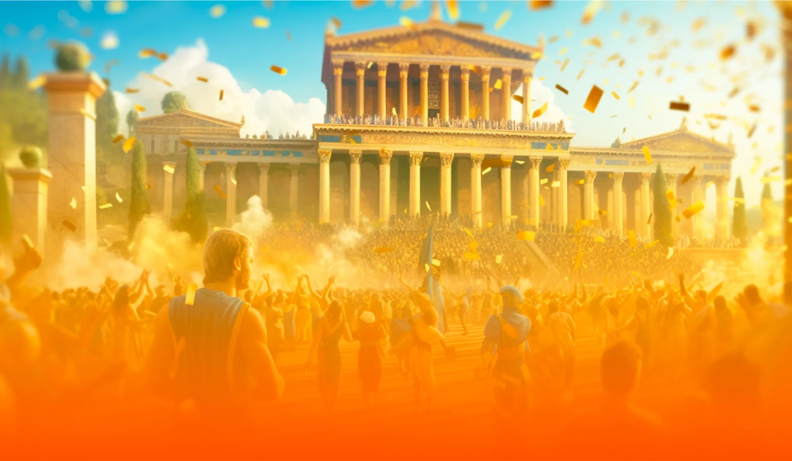 God's Party desktop action banner background