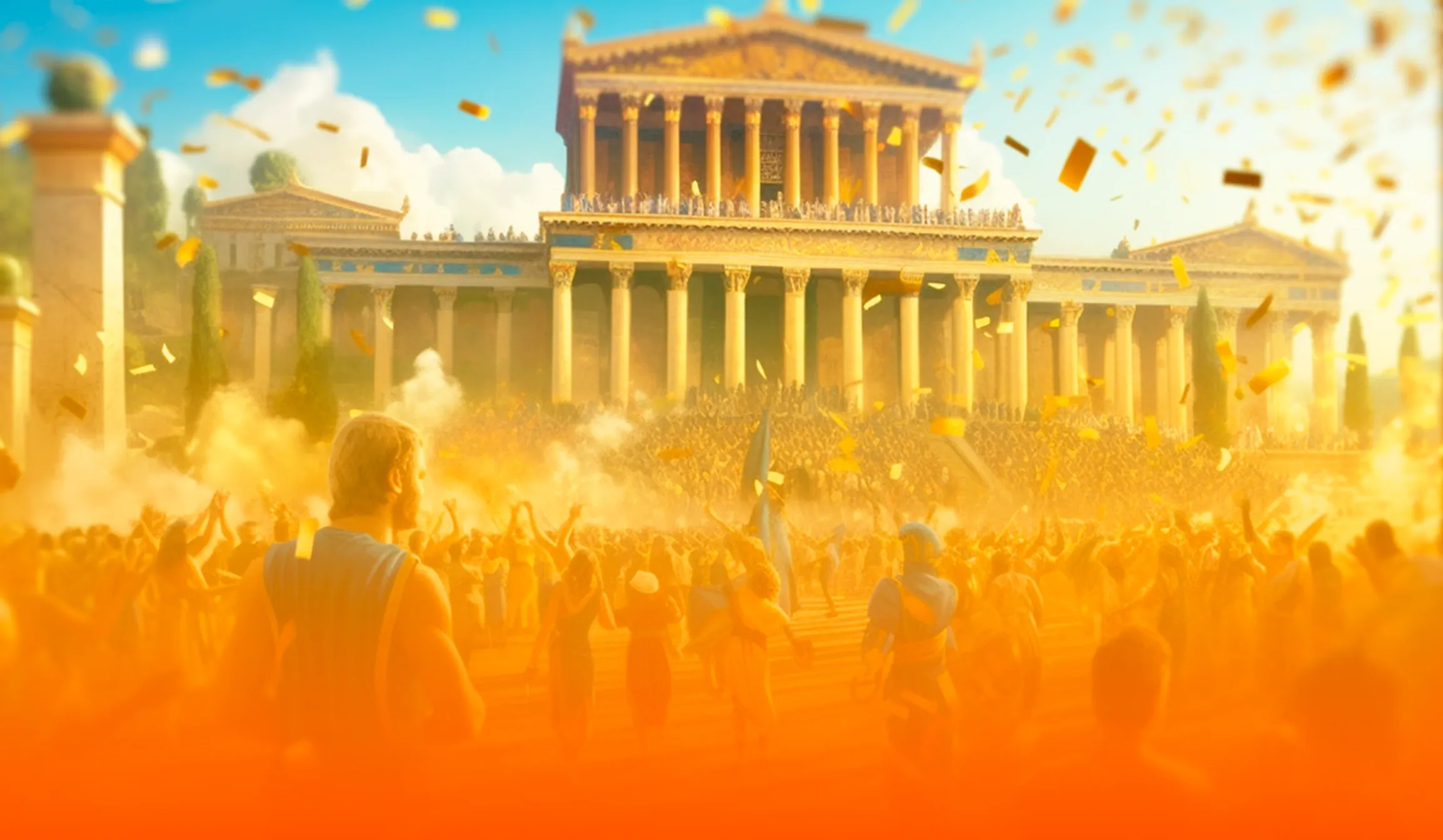 God's Party tablet action banner background