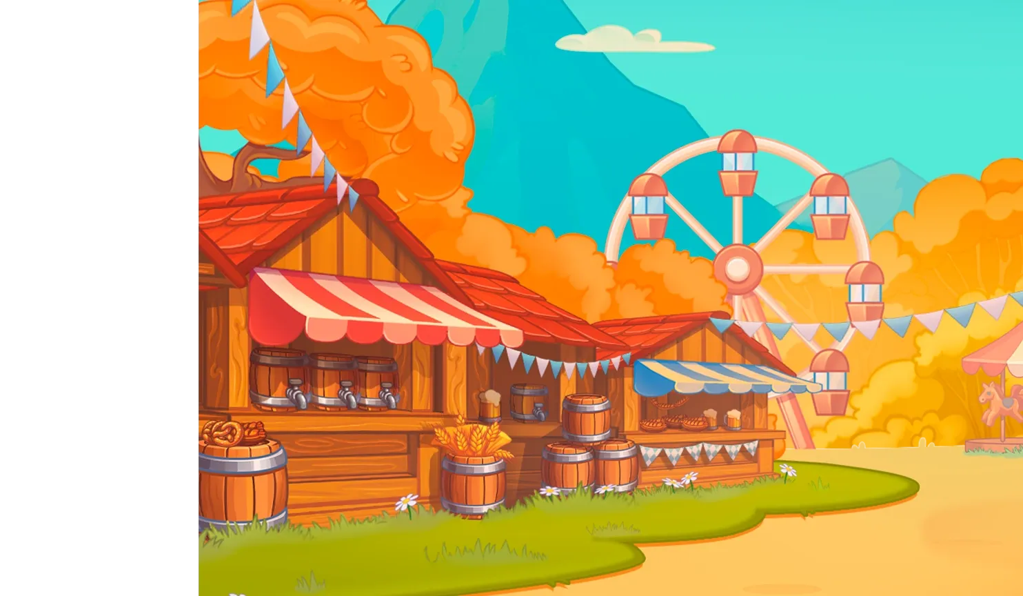 Gold Oktoberfest mobile action banner background