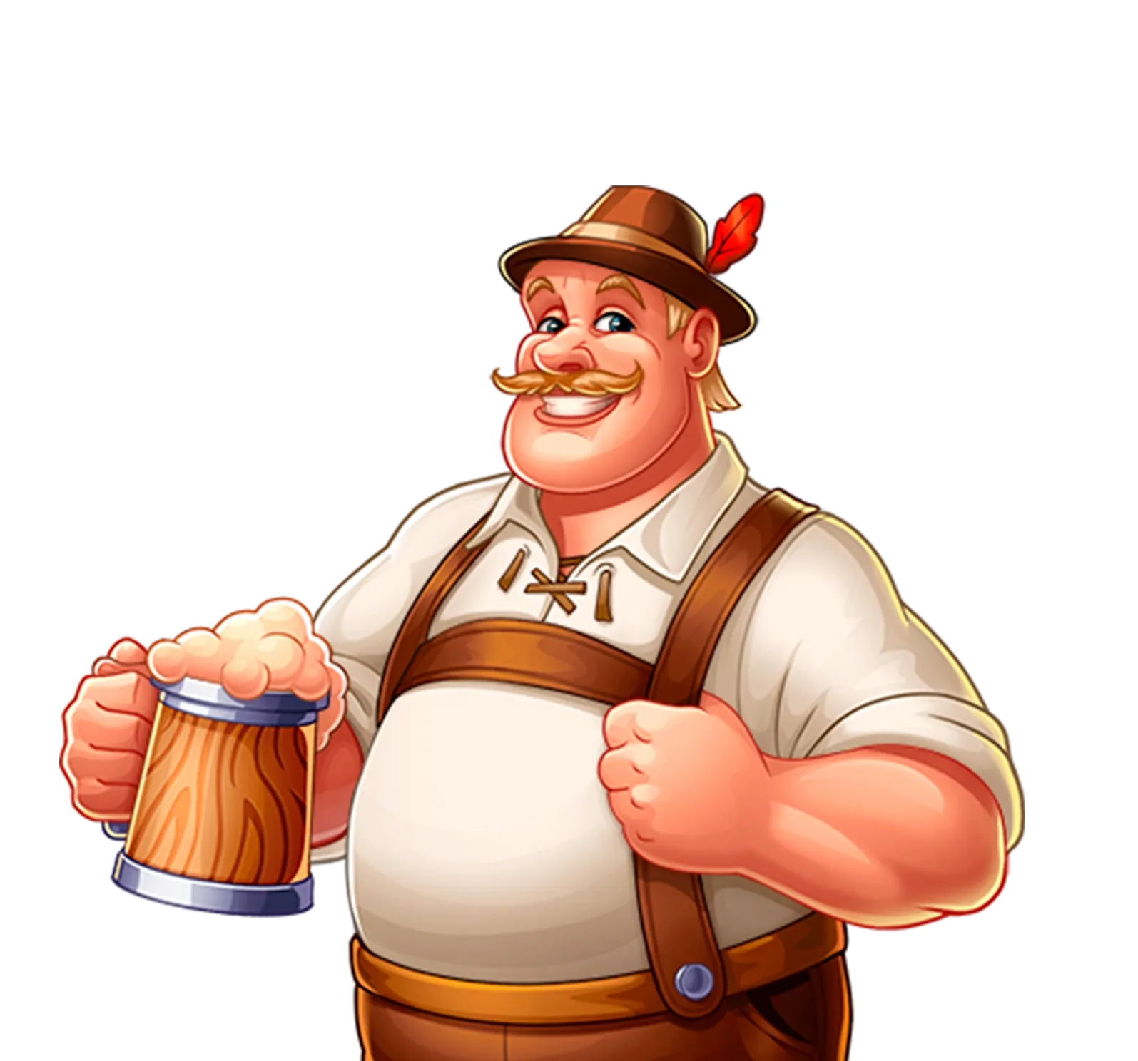 Gold Oktoberfest desktop action banner character