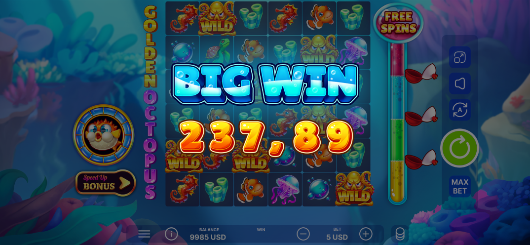 Golden Octopus gameplay screenshot 1