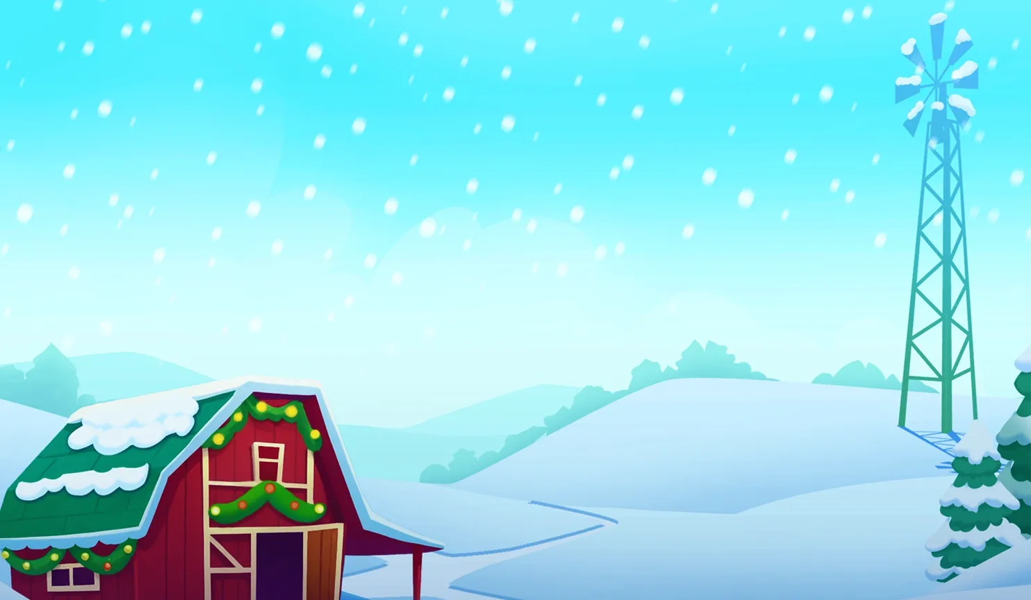 Golden Piggy Farm X-Mas mobile action banner background